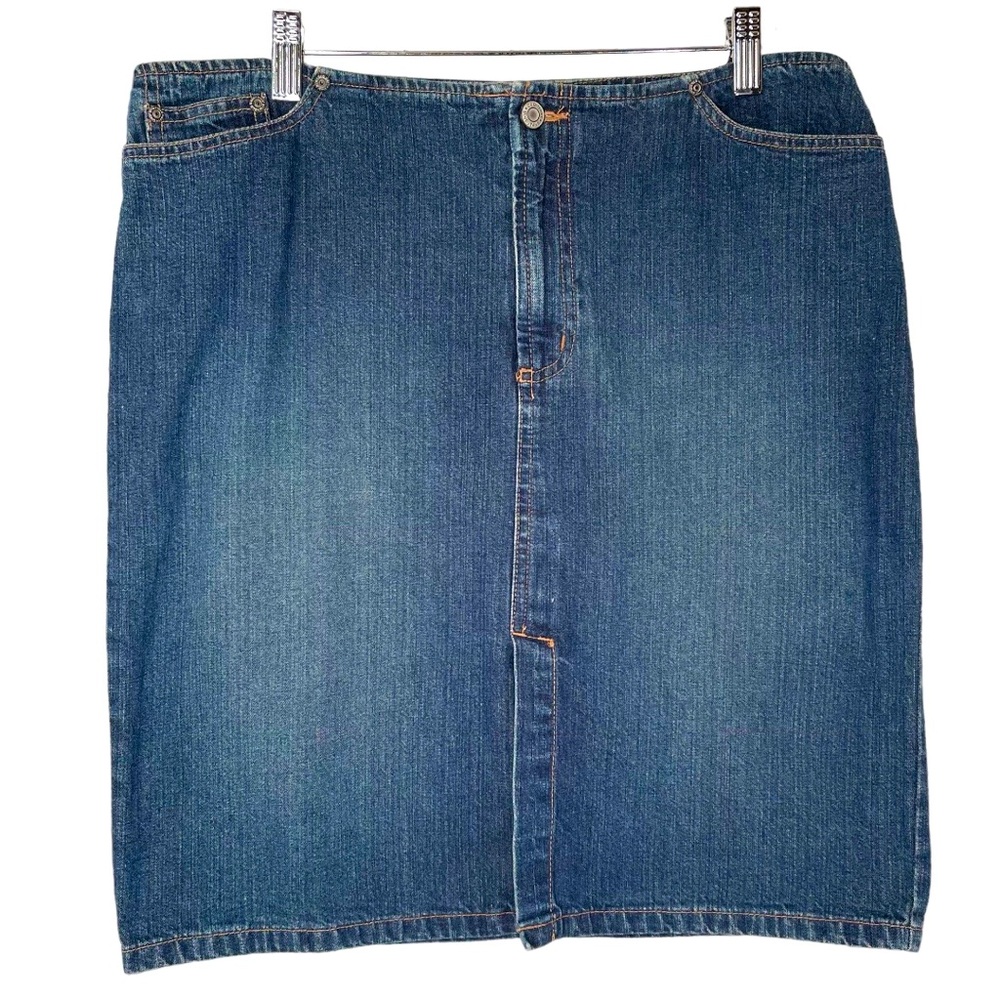 Blue Jean Skirt Zipper Front